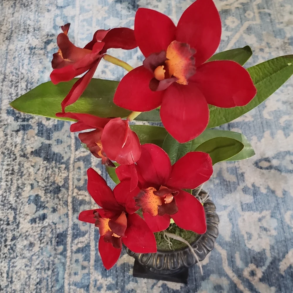 Beautiful Faux Florals in Decorative Vase